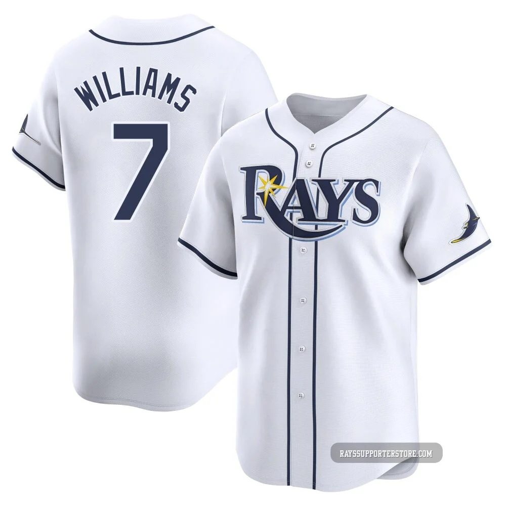 Tampa Bay Rays ＃7 Carson Williams Youth Limited Home Jersey - White