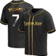 Tampa Bay Rays ＃7 Carson Williams Youth Replica Black en Alternate Jersey - Gold