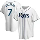 Tampa Bay Rays ＃7 Carson Williams Youth Replica Home Jersey - White