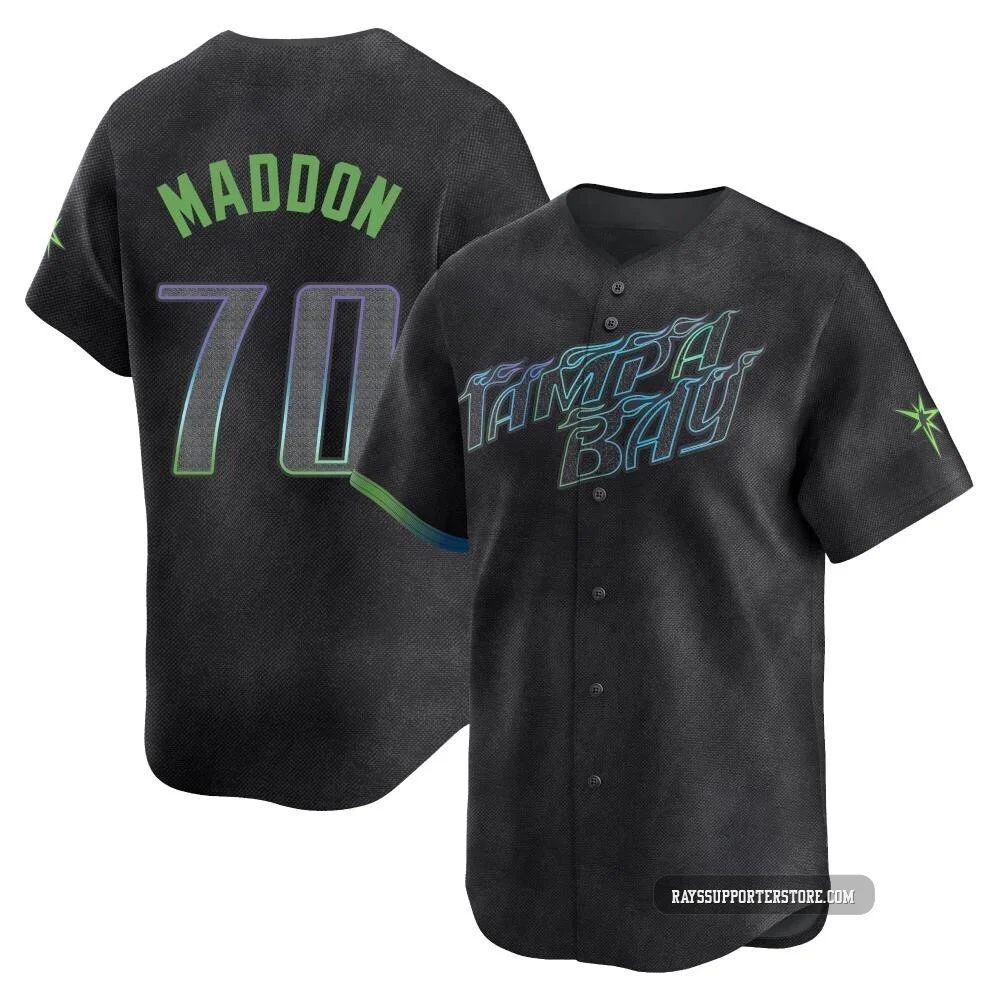 Tampa Bay Rays ＃70 Joe Maddon Men's Limited 2024 City Connect Jersey - Charcoal