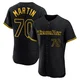 Tampa Bay Rays ＃70 Trevor Martin Men's Authentic Snake Skin City Jersey - Black
