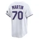 Tampa Bay Rays ＃70 Trevor Martin Men's Limited Throwback Cooperstown Jersey - White