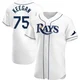 Tampa Bay Rays ＃75 Dominic Keegan Men's Authentic Home Jersey - White
