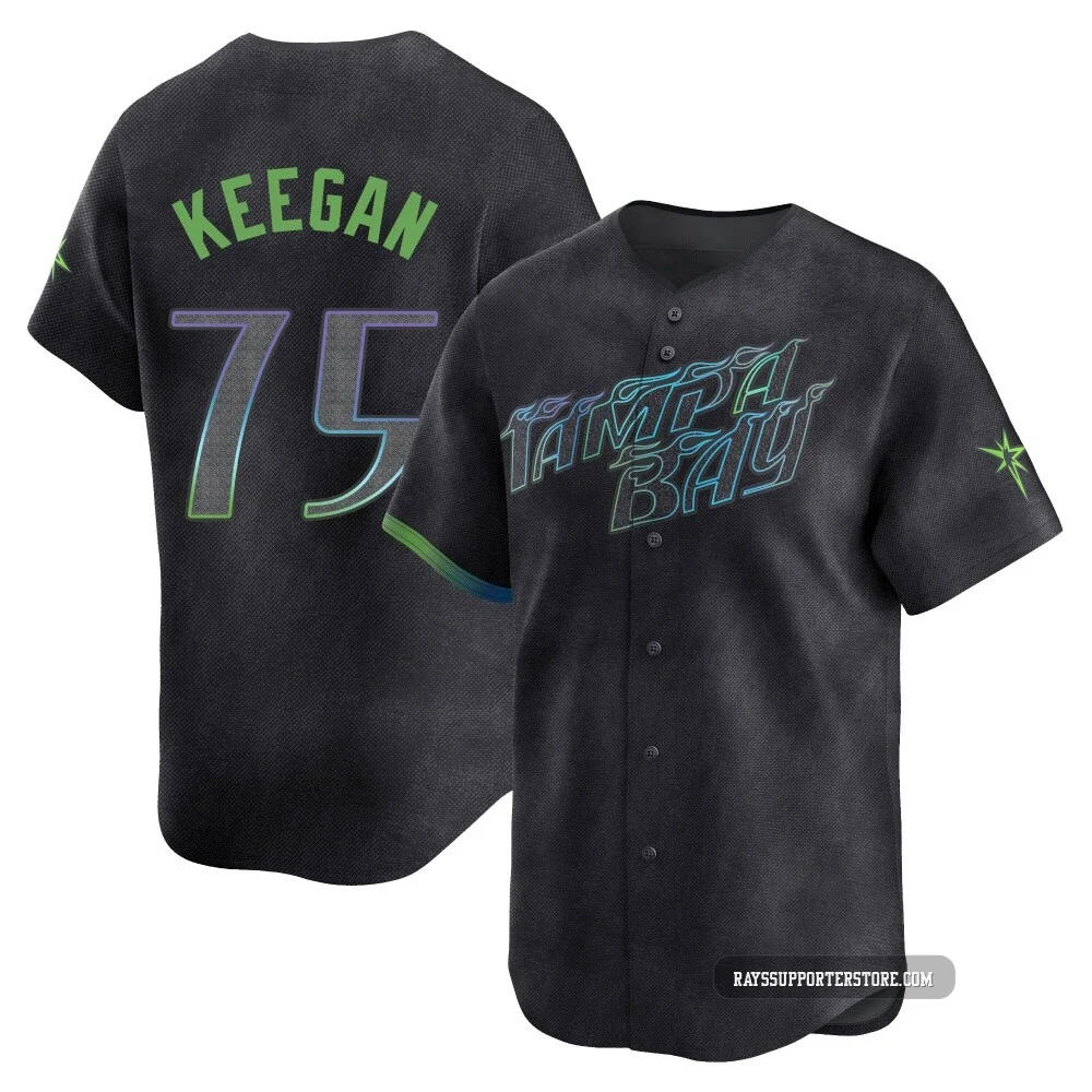 Tampa Bay Rays ＃75 Dominic Keegan Men's Limited 2024 City Connect Jersey - Charcoal