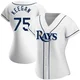 Tampa Bay Rays ＃75 Dominic Keegan Women's Authentic Home Jersey - White
