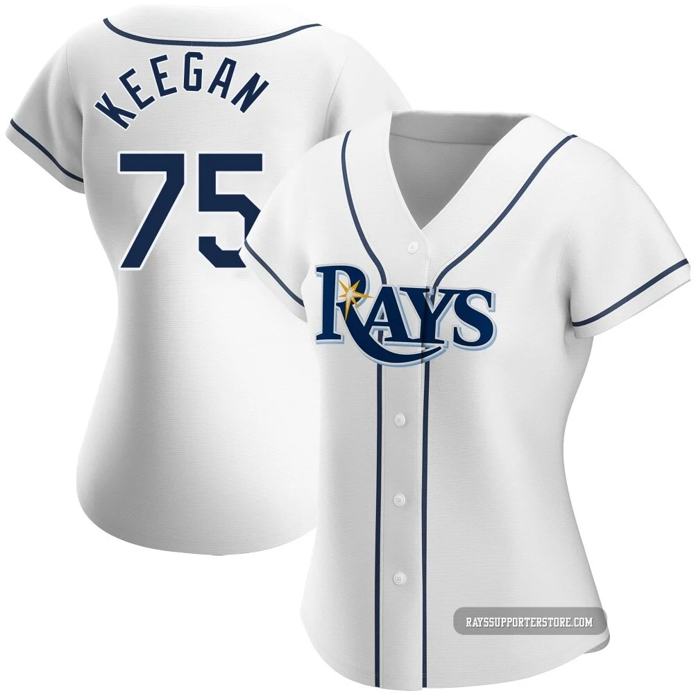 Tampa Bay Rays ＃75 Dominic Keegan Women's Replica Home Jersey - White