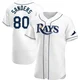 Tampa Bay Rays ＃80 Phoenix Sanders Men's Authentic Home Jersey - White