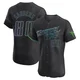 Tampa Bay Rays ＃80 Phoenix Sanders Men's Elite 2024 City Connect Jersey - Charcoal