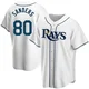 Tampa Bay Rays ＃80 Phoenix Sanders Men's Replica Home Jersey - White