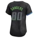 Tampa Bay Rays ＃80 Phoenix Sanders Women's Limited 2024 City Connect Jersey - Charcoal