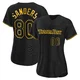 Tampa Bay Rays ＃80 Phoenix Sanders Women's Replica Snake Skin City Jersey - Black