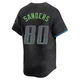 Tampa Bay Rays ＃80 Phoenix Sanders Youth Limited 2024 City Connect Jersey - Charcoal