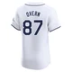 Tampa Bay Rays ＃87 Austin Overn Men's Elite Home Jersey - White