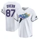 Tampa Bay Rays ＃87 Austin Overn Men's Limited Throwback Cooperstown Jersey - White