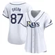 Tampa Bay Rays ＃87 Austin Overn Women's Limited Home Jersey - White