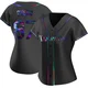 Tampa Bay Rays ＃87 Austin Overn Women's Replica Holographic Alternate Jersey - Black