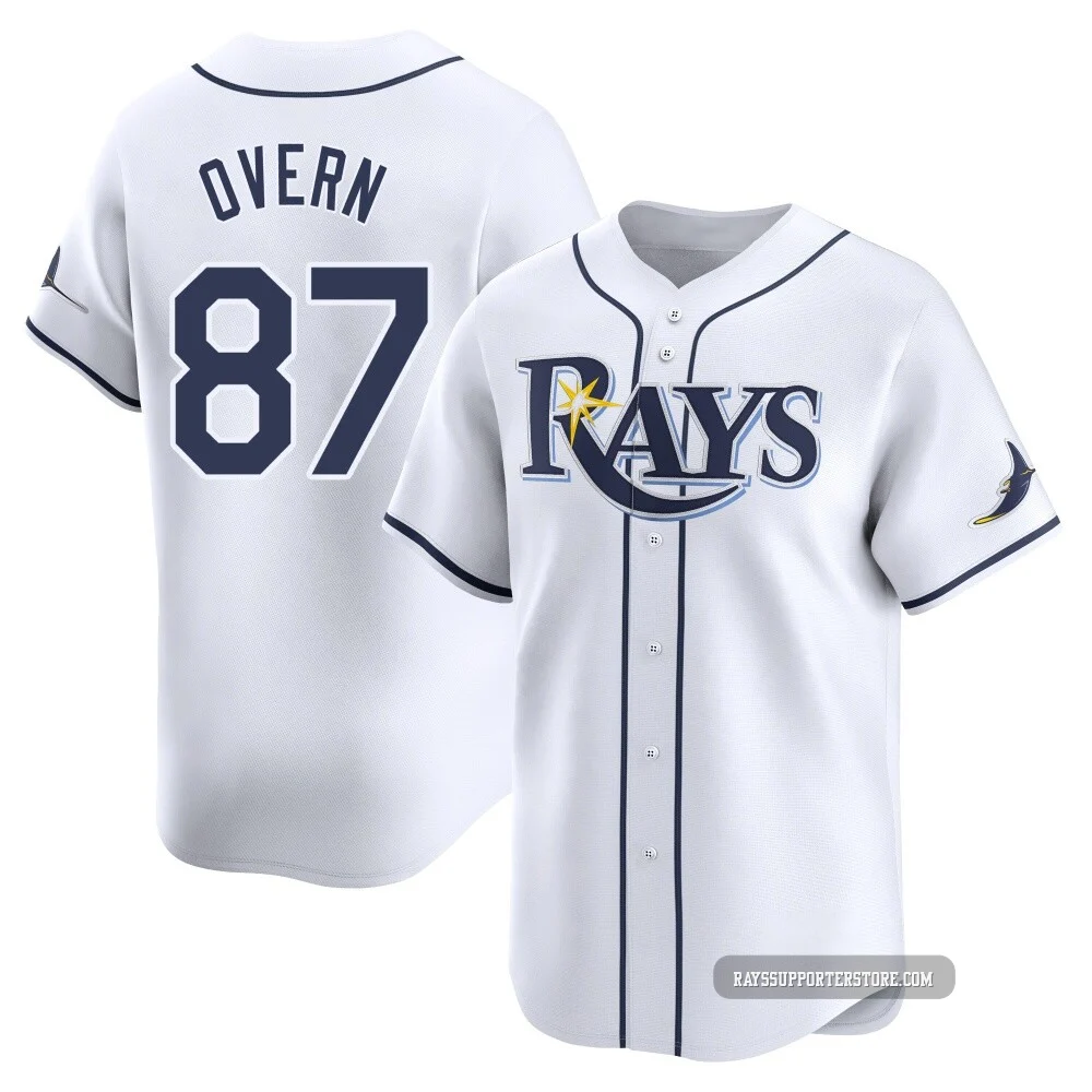 Tampa Bay Rays ＃87 Austin Overn Youth Limited Home Jersey - White
