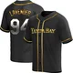Tampa Bay Rays ＃94 Nathan Lavender Men's Replica Black en Alternate Jersey - Gold