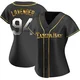 Tampa Bay Rays ＃94 Nathan Lavender Women's Replica Black en Alternate Jersey - Gold